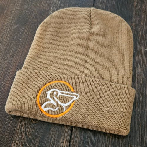 Khaki /Orange Brown Water Banter Beanie