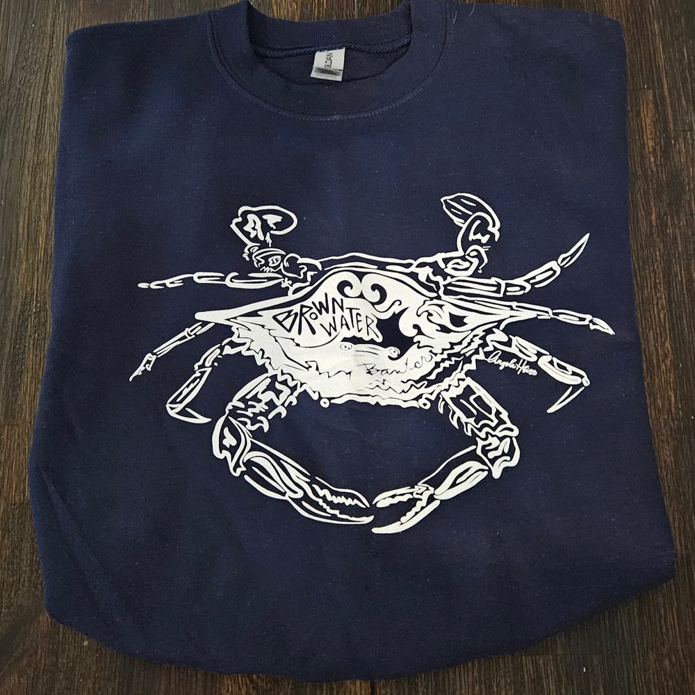 Navy Blue Kids Crab Sweatshirt