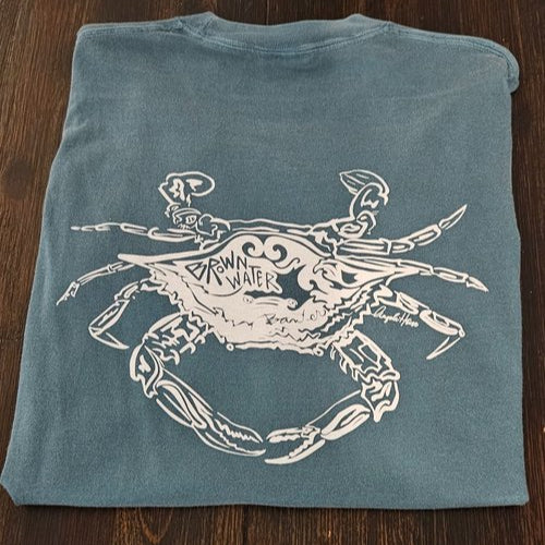 Crab Short Sleeve Cotton Blue Spruce (green)