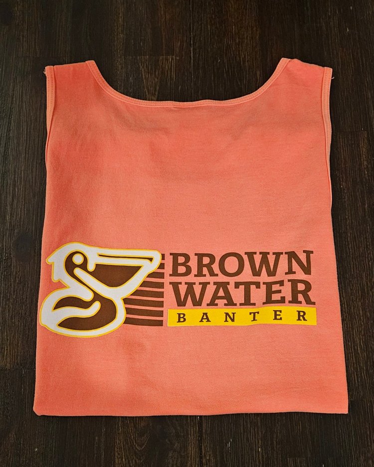 Brown Water Comfort Color Tank Tops (Salmon)