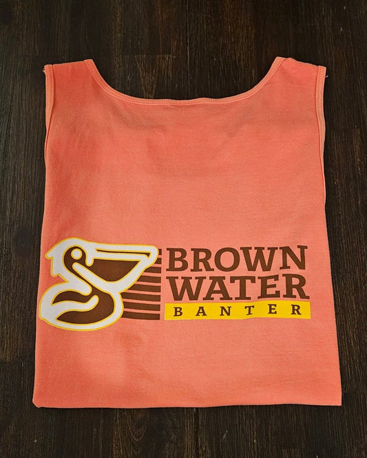 Brown Water Comfort Color Tank Tops (Salmon)